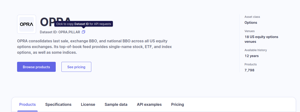 Dataset ID