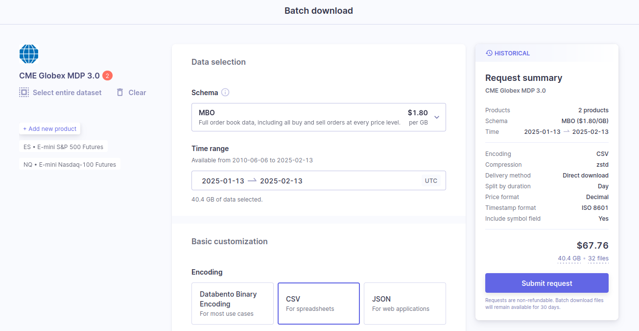 Batch download overview