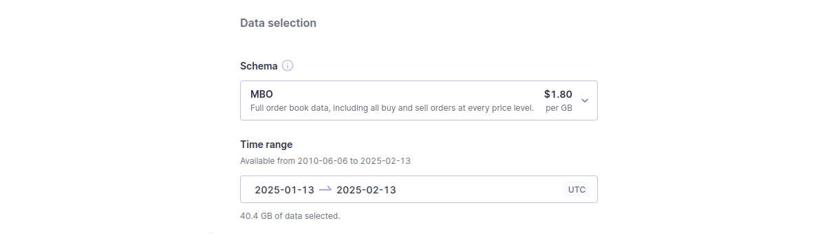 Data selection