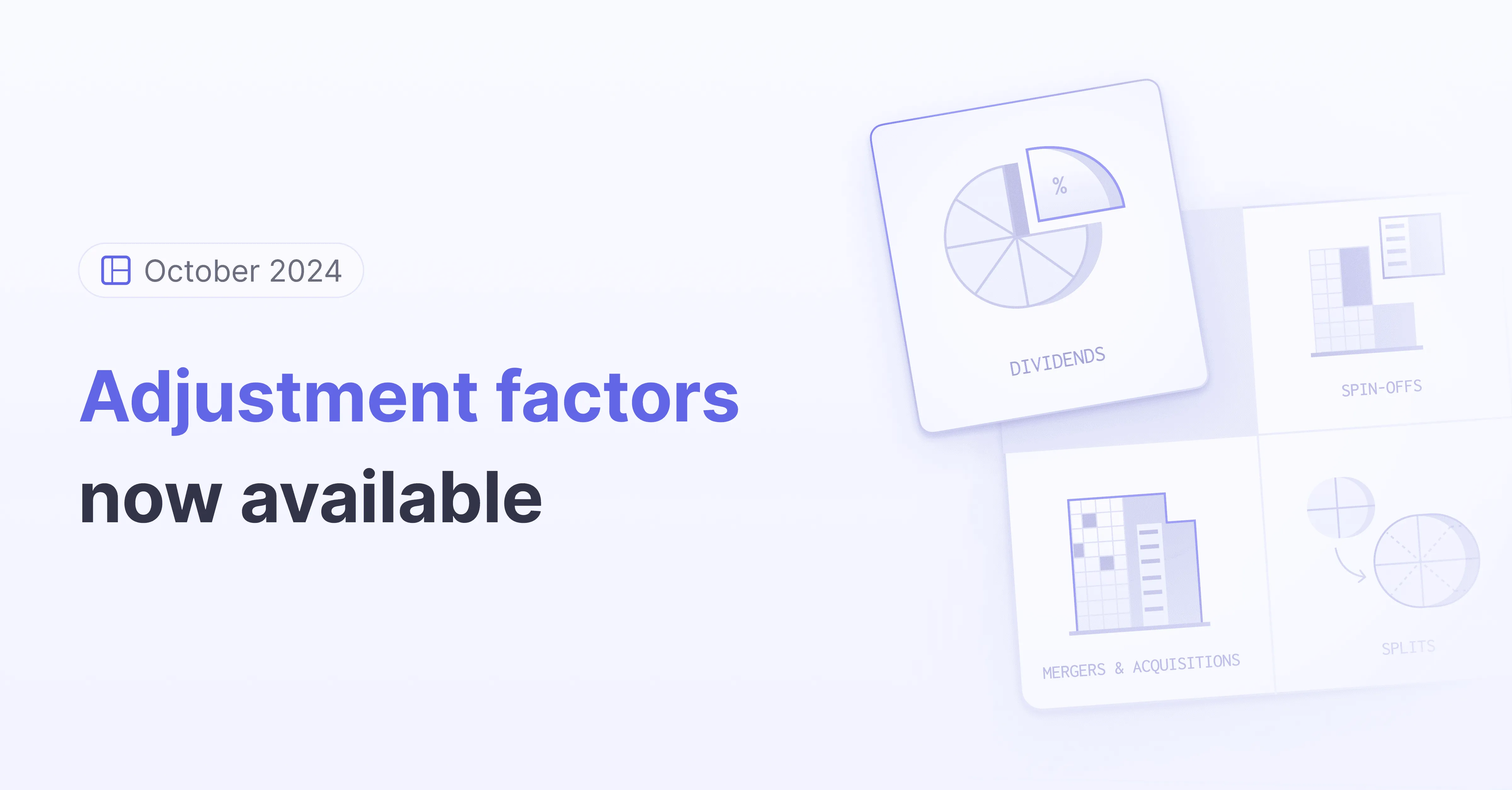 Title picture for Adjustment factors now available