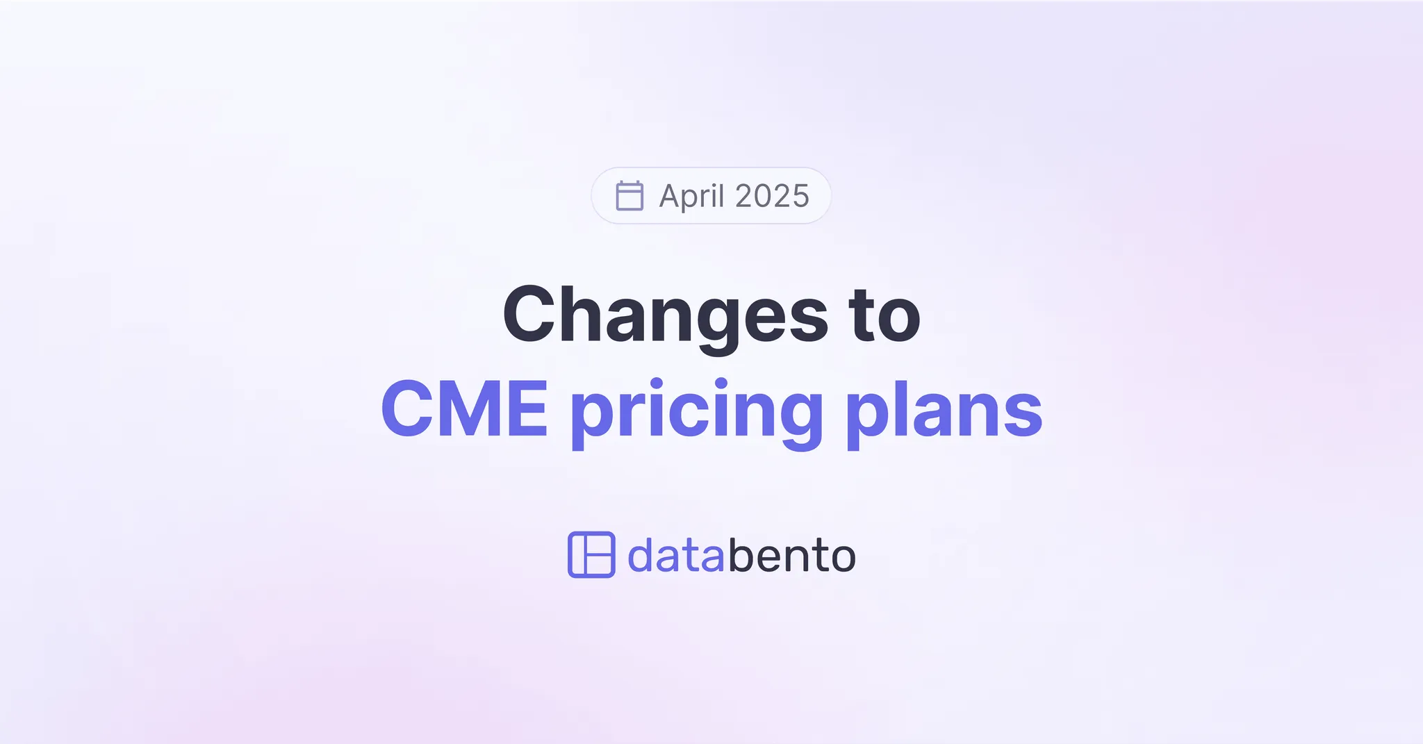Title picture for Introducing new CME pricing plans
