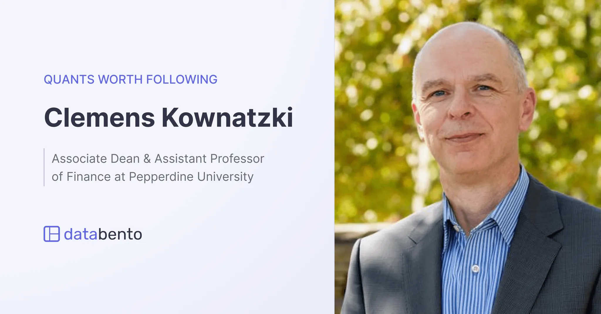 Title picture for Quants worth following: Clemens Kownatzki