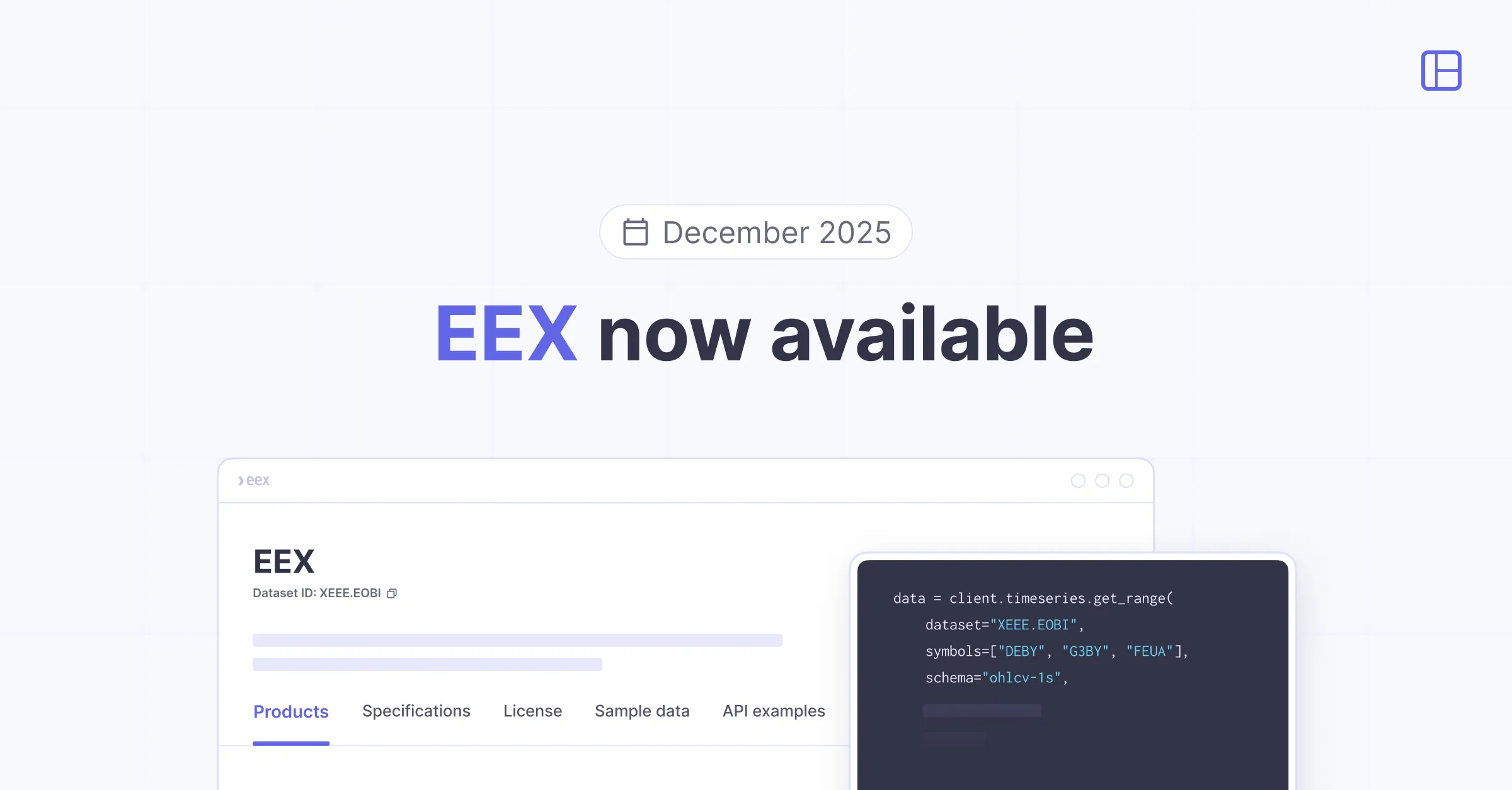 Title picture for EEX now available