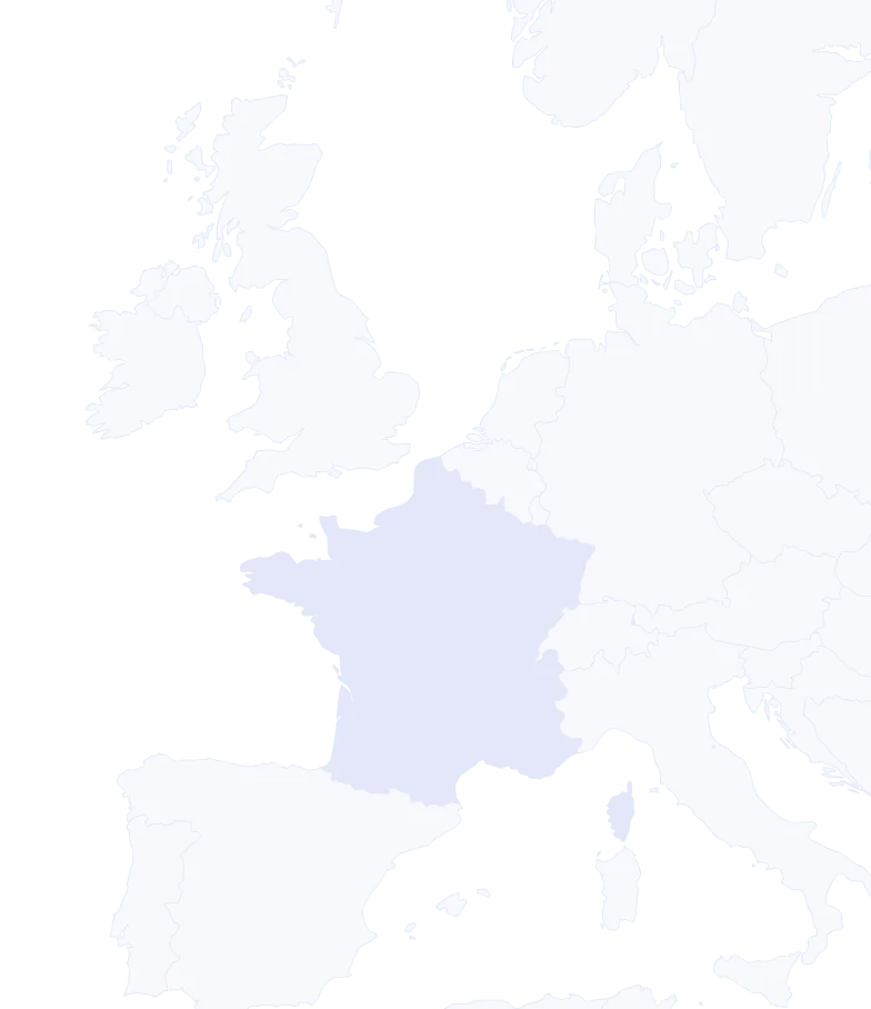 French Power Financial Base Futures outline map