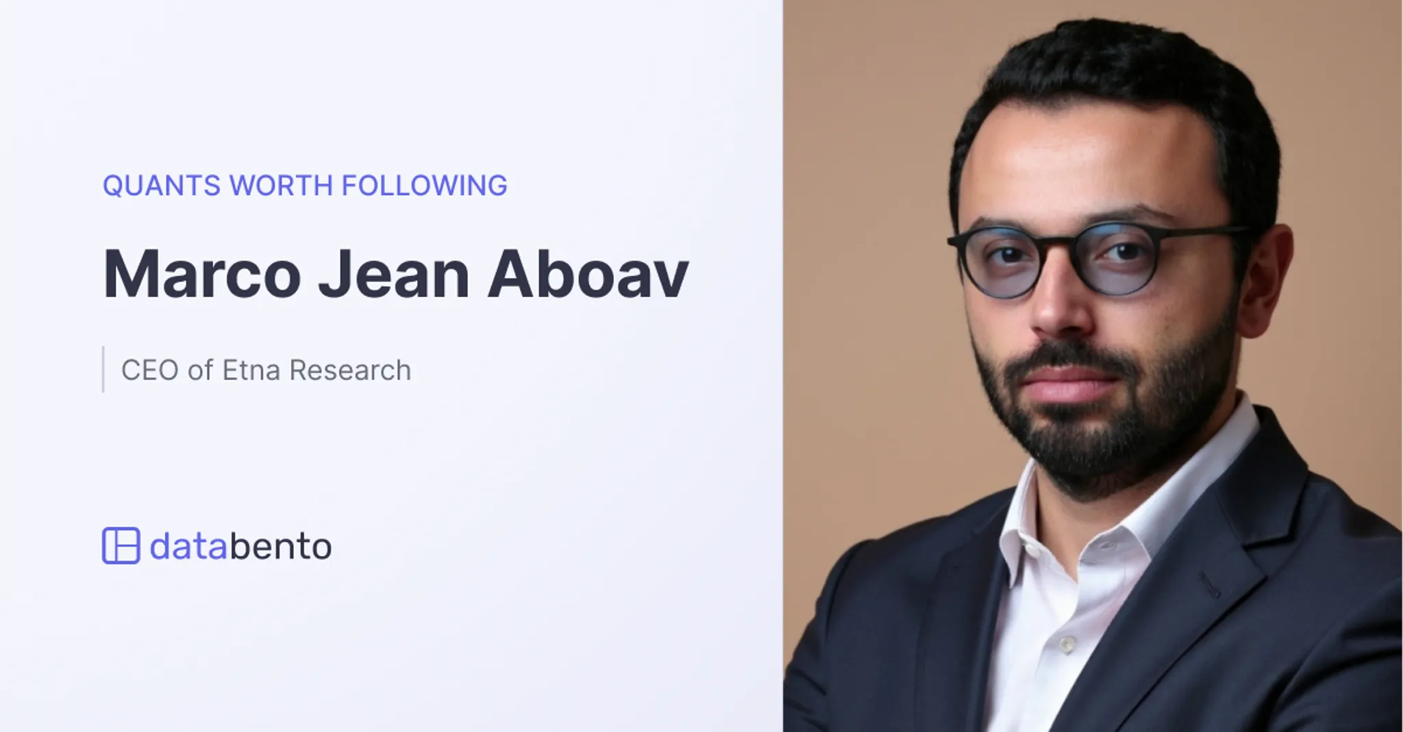 Title picture for Quants worth following: Marco Jean Aboav