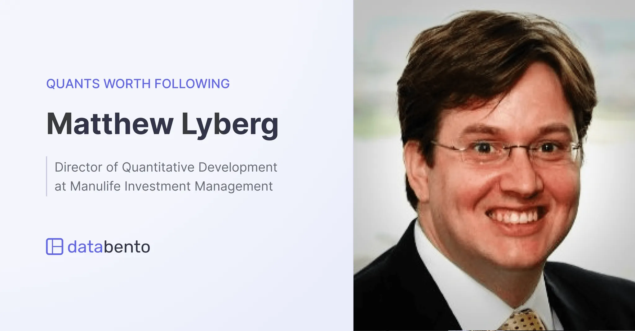 Title picture for Quants worth following: Matthew Lyberg