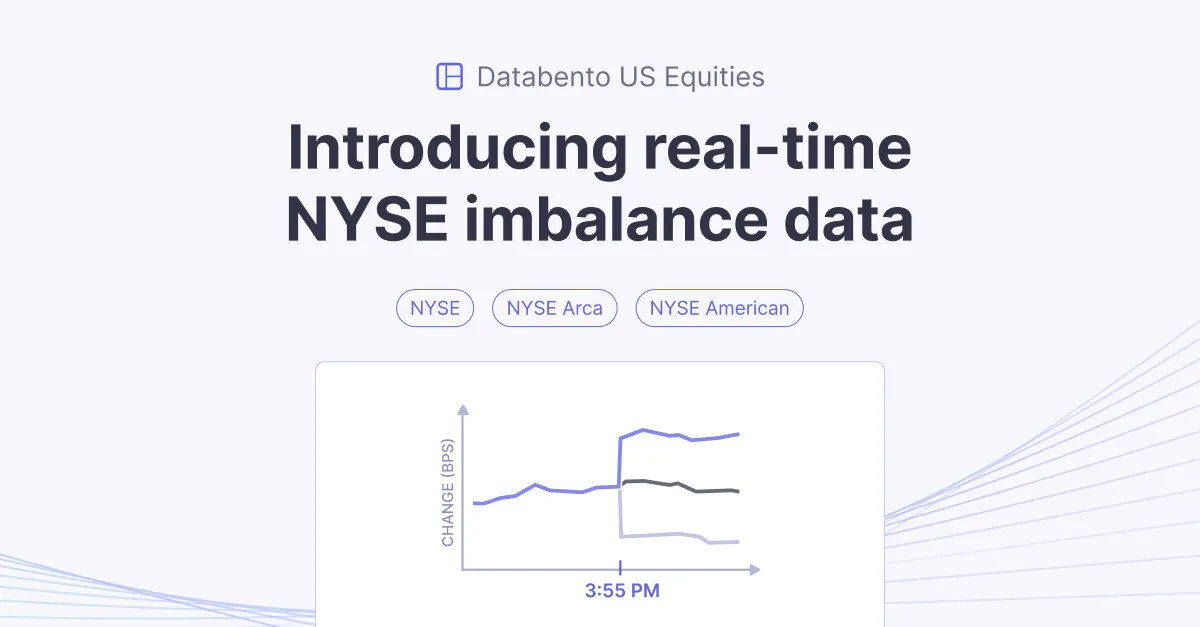 Title picture for Introducing real-time NYSE imbalance data