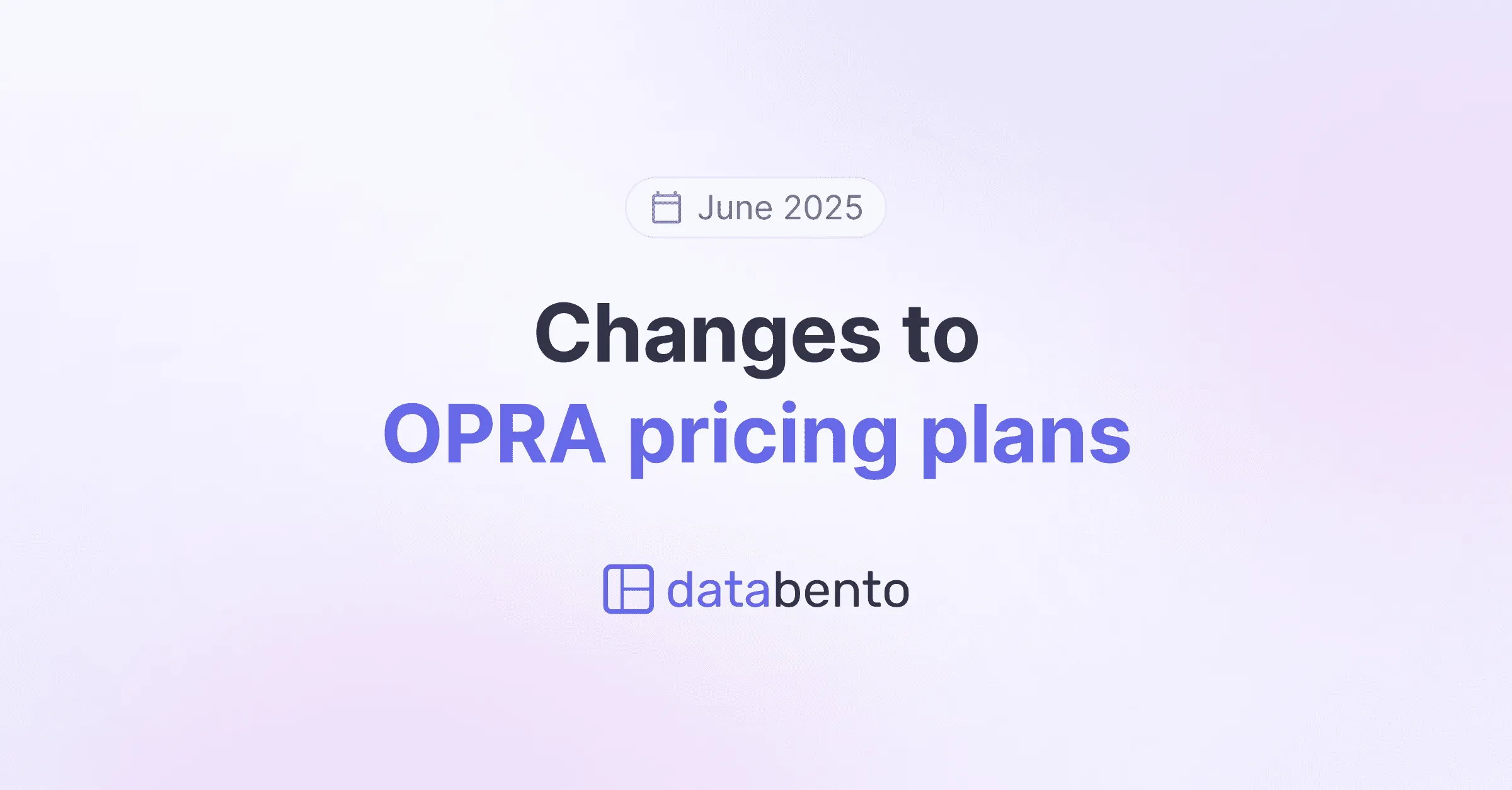 Title picture for Introducing new OPRA pricing plans