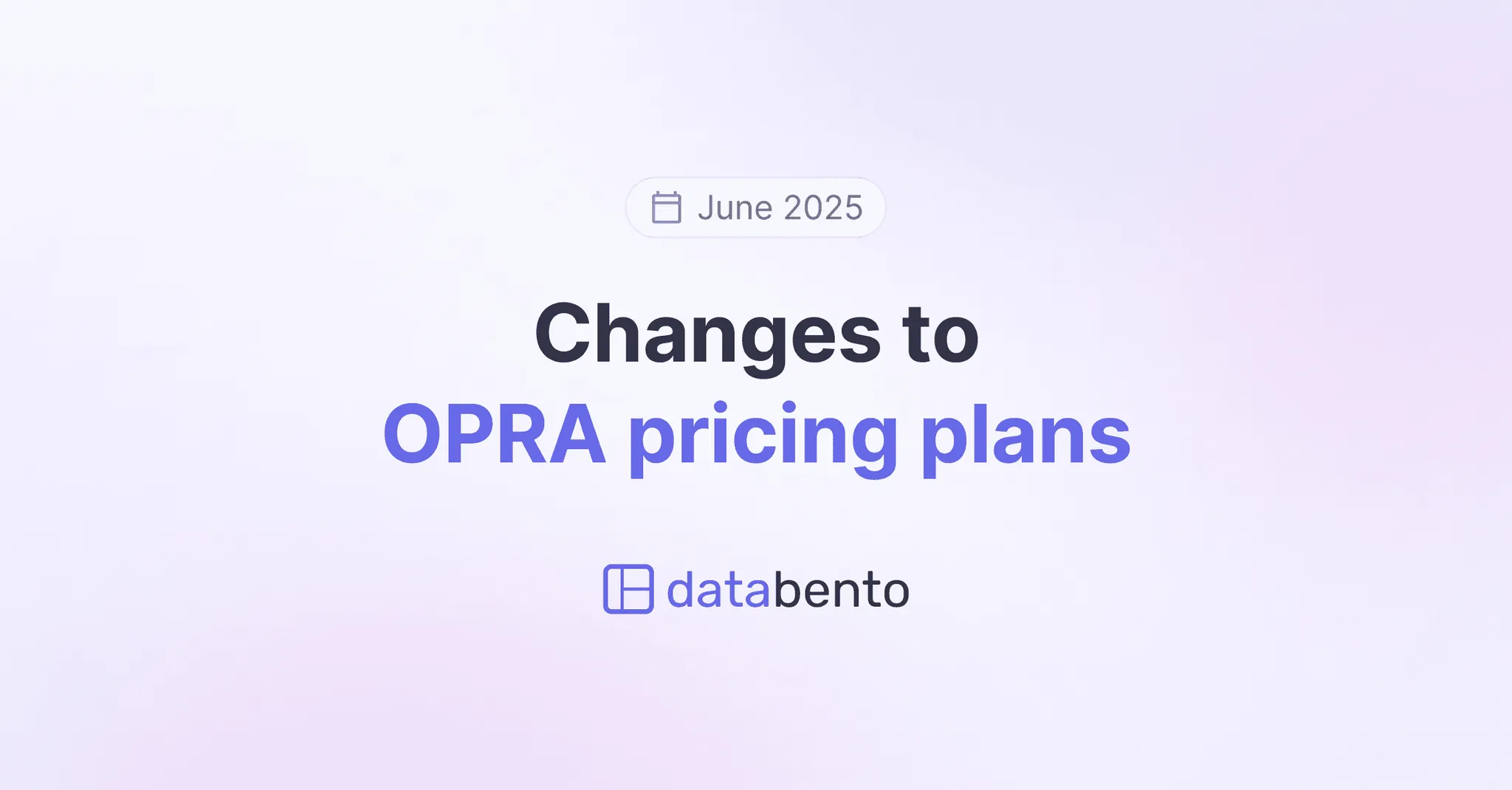 Title picture for Introducing new OPRA pricing plans