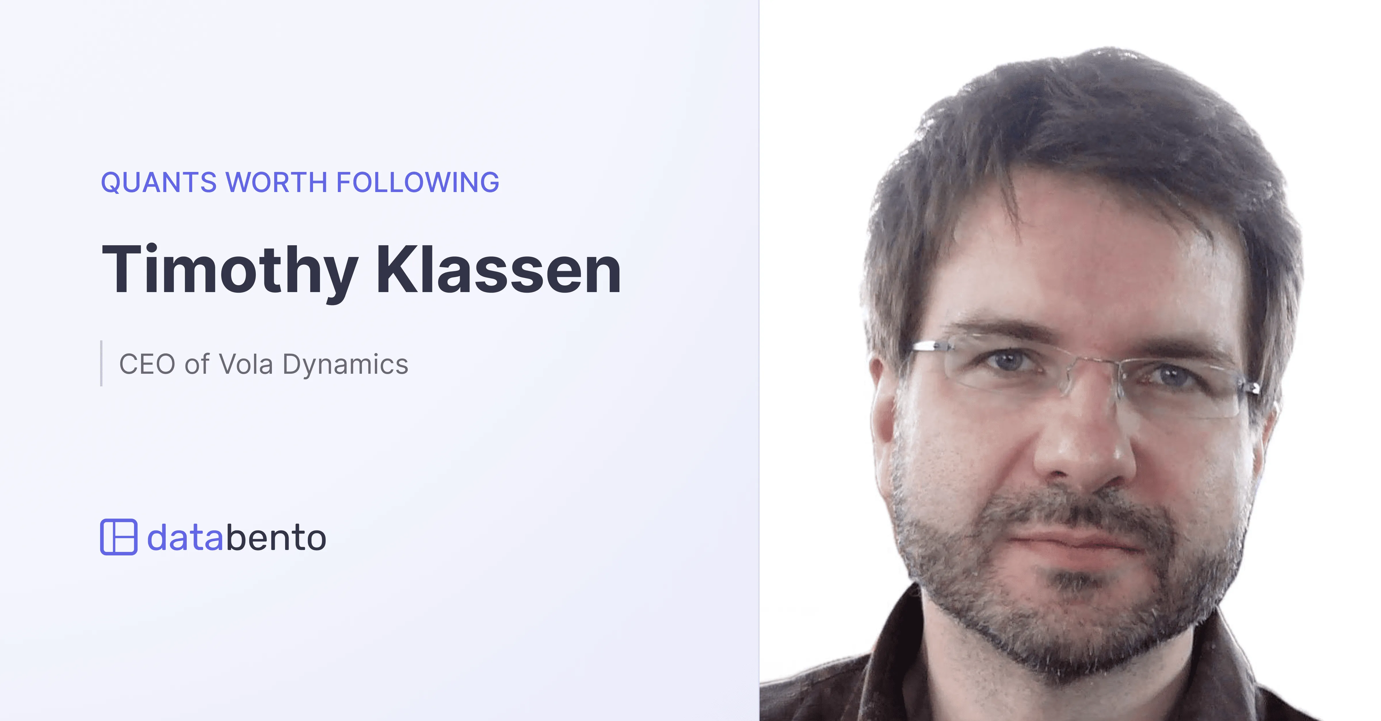 Title picture for Quants worth following: Timothy Klassen