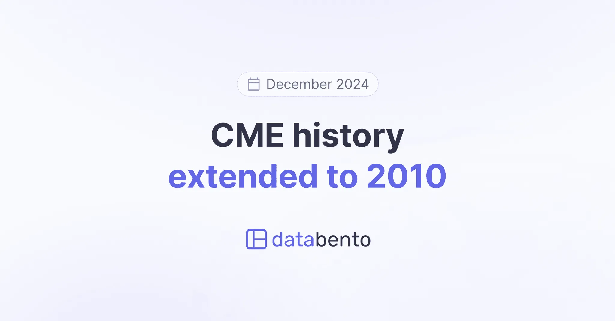 Title picture for CME history extended to 2010