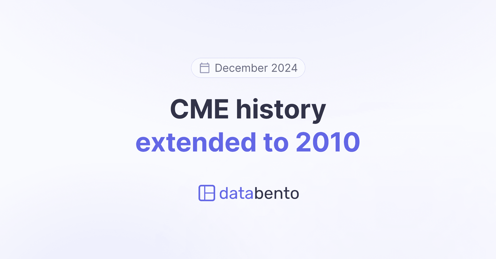 CME history extended to 2010 | Databento Blog