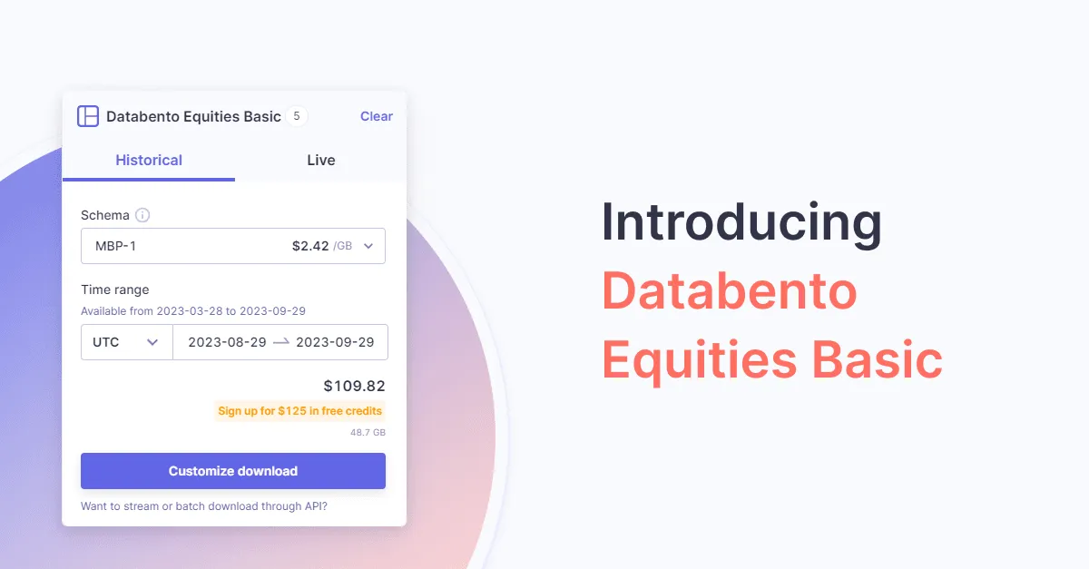Title picture for Introducing Databento Equities Basic