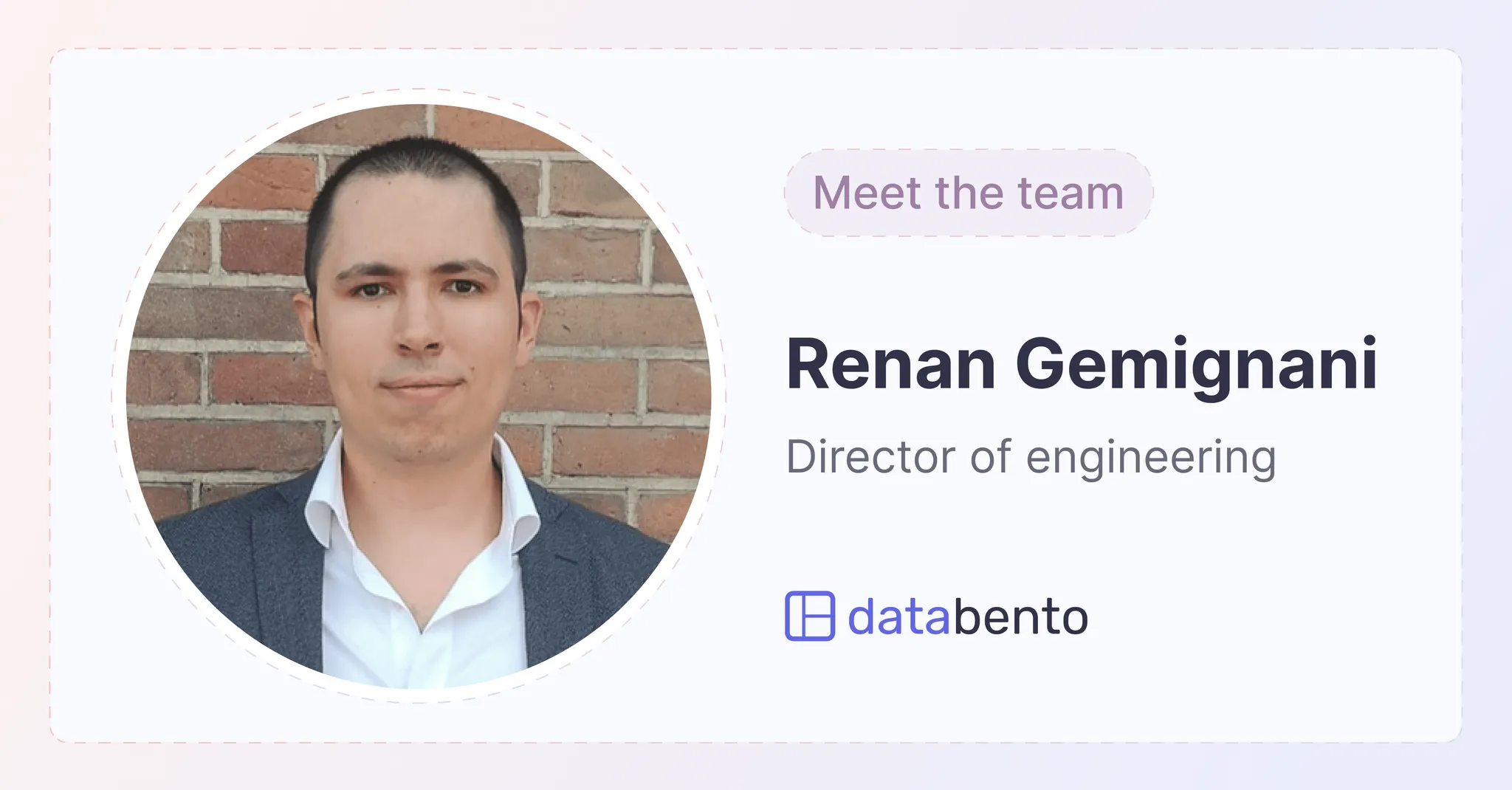 Title picture for Meet the team: Renan Gemignani, director of engineering