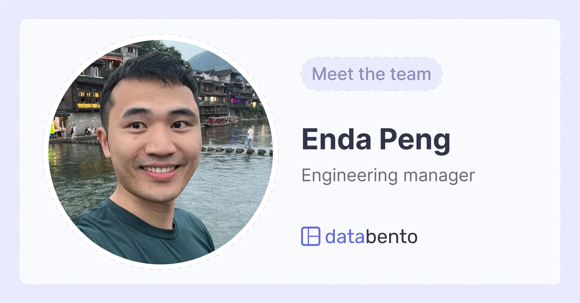 Title picture for Meet the team: Enda Peng, engineering manager