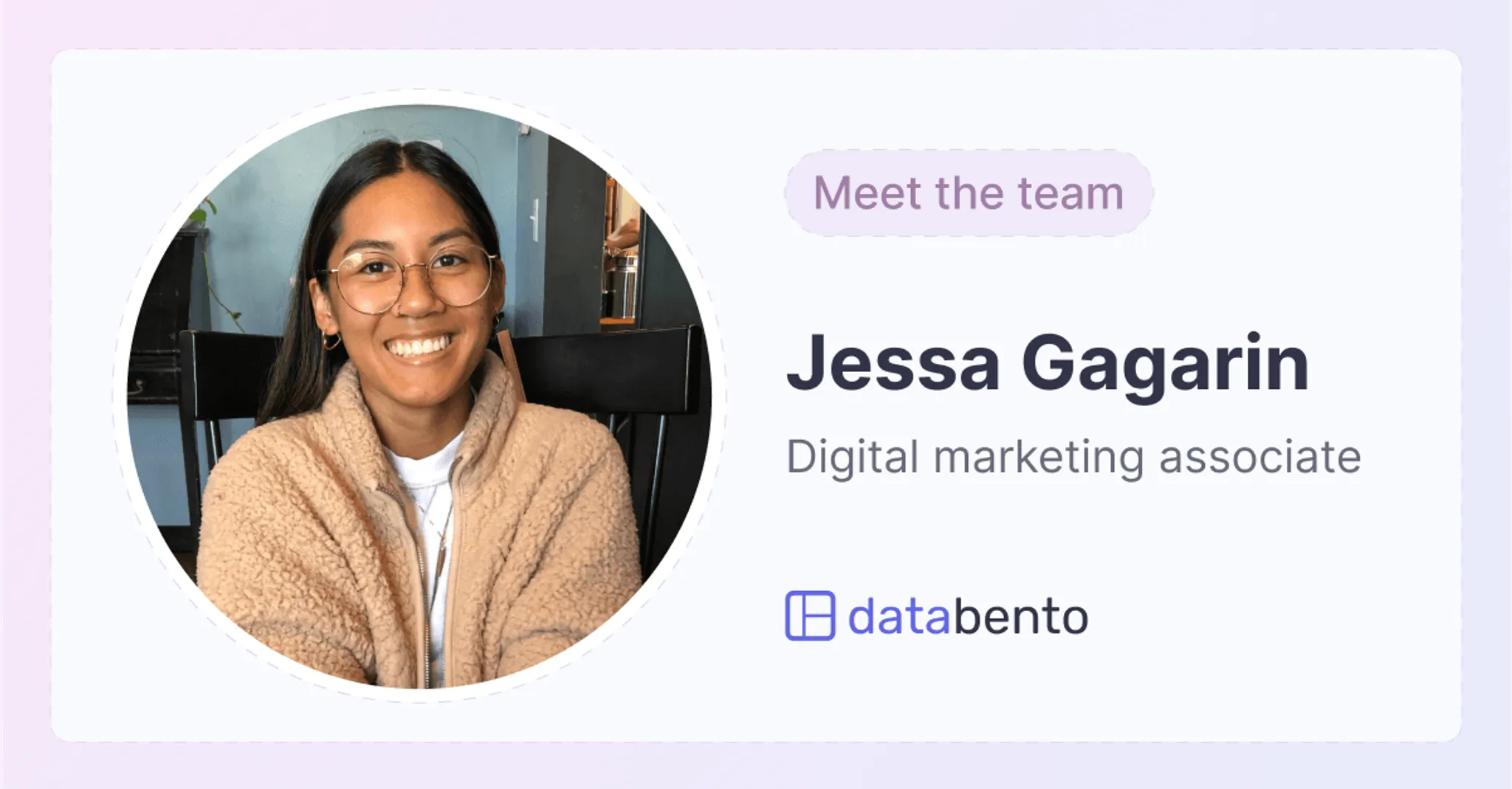 Title picture for Meet the team: Jessa Gagarin, digital marketing associate