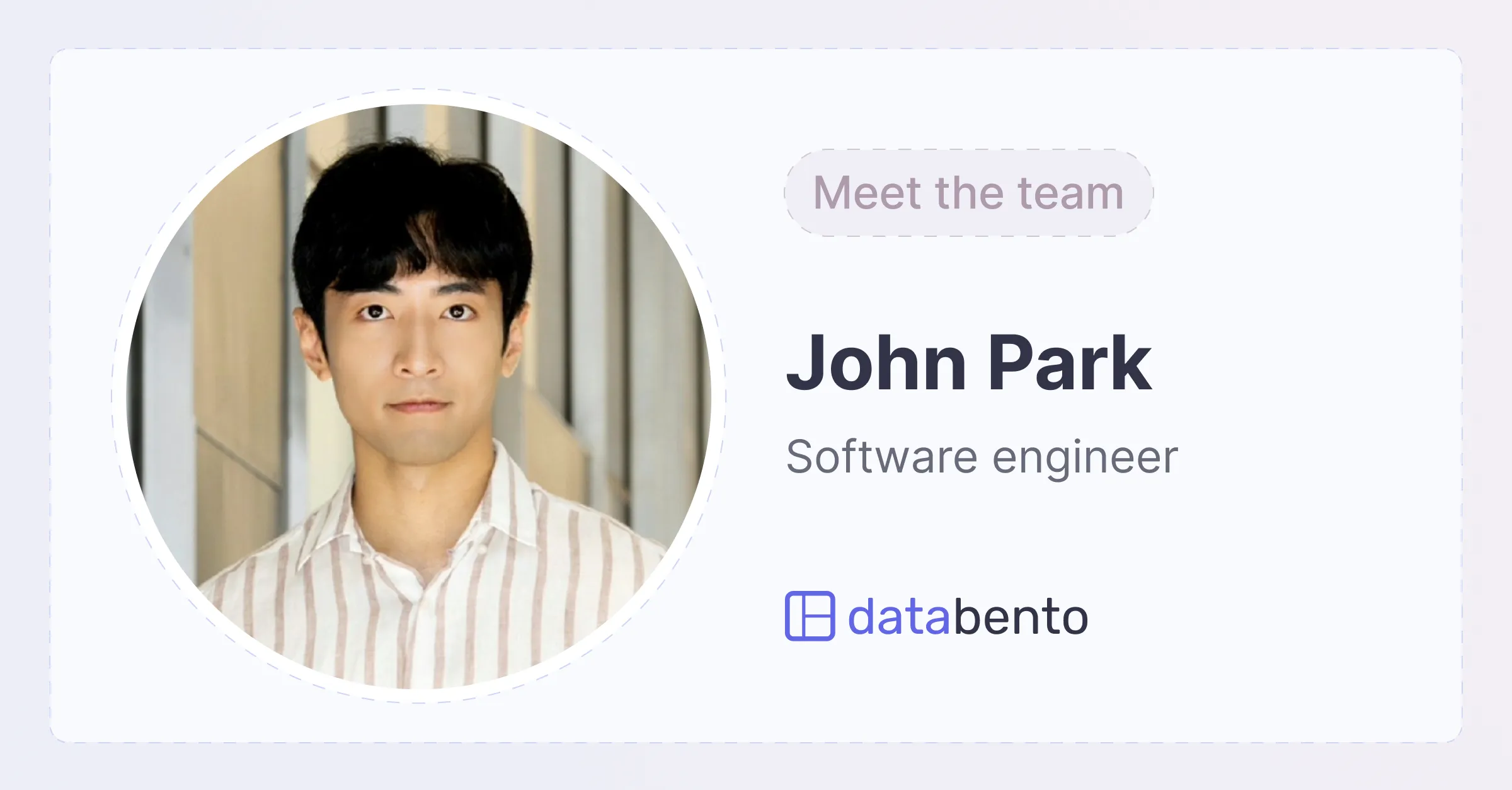 Title picture for Meet the team: John Park, software engineer