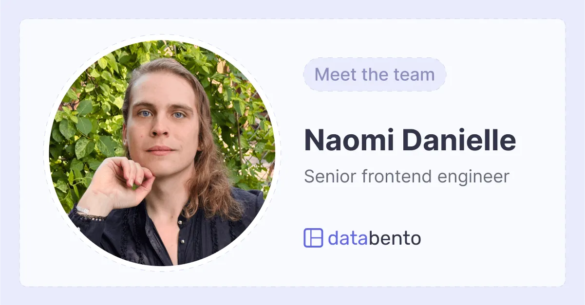 Title picture for Meet the team: Naomi Danielle, senior frontend engineer