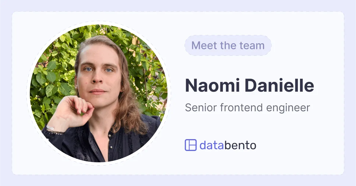 Title picture for Meet the team: senior frontend engineer, Naomi Danielle