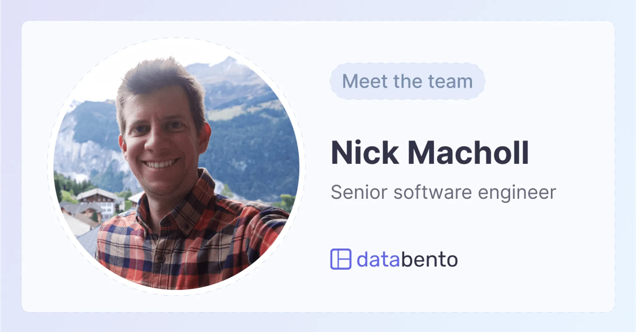 Title picture for Meet the team: Nick Macholl, senior software engineer