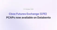 Cboe Futures Exchange (CFE) PCAPs now available